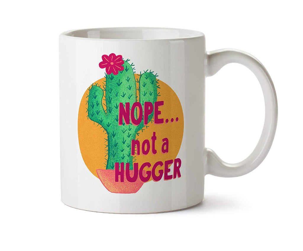 Funny Cactus Cacti Not a Hugger Desert Introvert Coffee Mug Cup 11 Ounce Tea