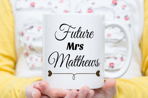Customized ENGAGEMENT  Future Mrs Dishwasher Safe Coffee Mug -  Add Own Text to Personalize Proposal Does this Ring Make Me Look Engaged