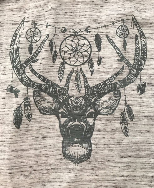 Flowy Super Soft Racerback Tank Deer Dreamcatcher Spirit Animal Perfect for Yoga or Work Out Tee T Shirt