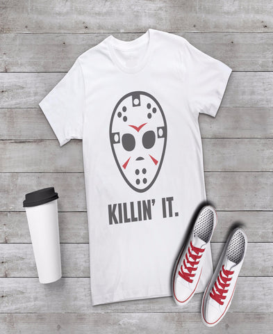 Killin' It Funny Halloween Funny T-shirt Tee Women's Ladies Shirt
