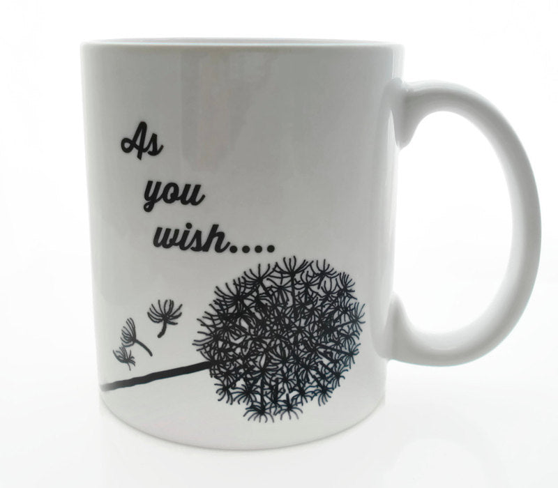 As you WISH Dandelion - 11 ounce DISHWASHER / Microwave Coffee Mug - Superb GIFT - May Add Own Text