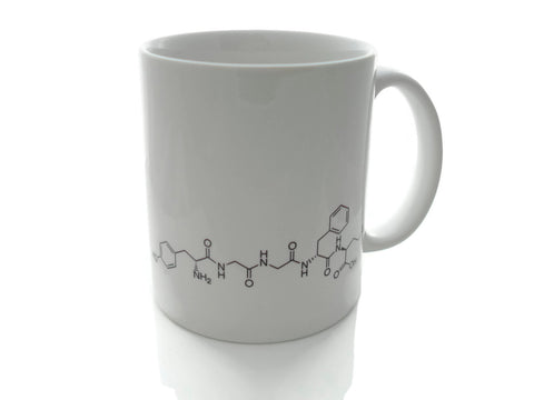 Met-enkephalin Chemical Compound for RUNNERS HIGH Endorphins  11 ounce DISHWASHER / Microwave Coffee Mug - May Add Own Text - Superb Gift